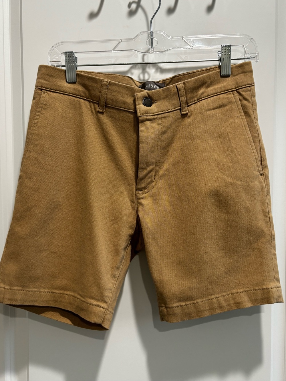 Men's Tan Flat-Front Shorts - Classic Everyday Chino